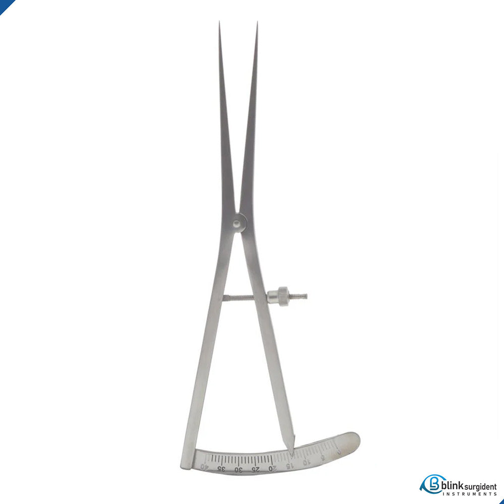 Castroviejo Ridge Mapping Calipers Stainless Steel Dental Straight Design Implant 0-40 mm