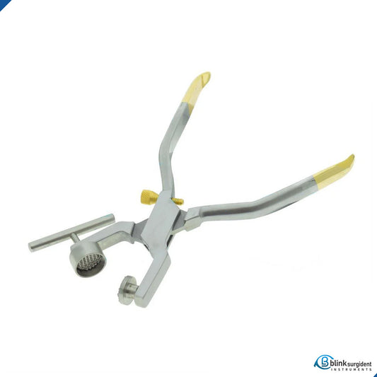 Bone Crusher Bone Mill Bone Morselizer Dental Implant Instruments Golden