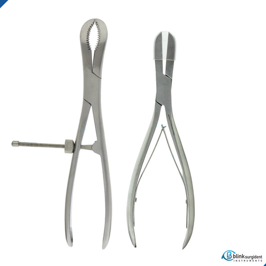 Set of Liston Bone Cutter 9" Reduction Centering Bone Holding Forceps 9.5"