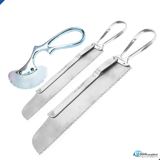 BDS Bone Saw Orthopedic Surgical & Veterinary Instruments Straight Wide & Round