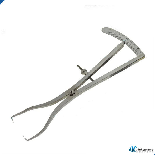 Castroviejo Ridge Mapping Calipers Stainless V Shape Steel Dental Implant 0-40 mm